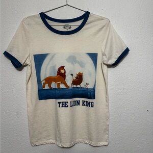 Disney The Lion King T-Shirt - White with Blue Trim